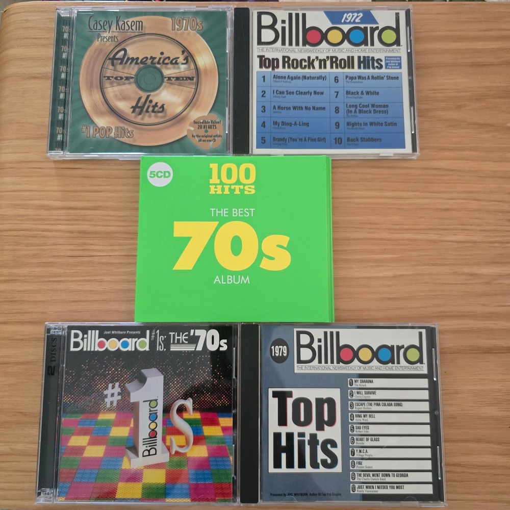 70s Music CD Lot Billboard Top Rock n Roll Hits Casey Kasem 100 Hits Box Set
